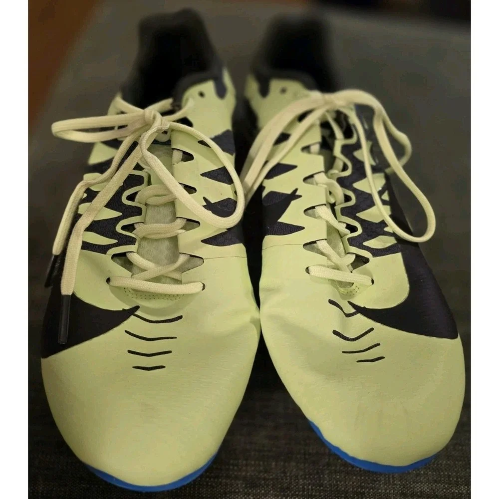 Nike Men's 10.5 Volt Green Black Zoom Rival Racing Spikes Track Field Running